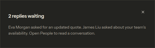 Connected inbox with customer conversations