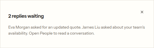 Connected inbox with customer conversations